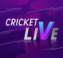 Wall Mural - illustration of Cricket live with ball for Cricket Championship cricket sports background - Vector