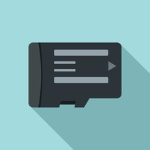 Phone Micro Sd Card Icon. Flat Illustration Of Phone Micro Sd Card Vector Icon For Web Design
