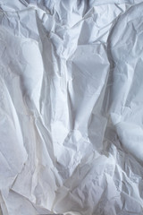 White colour and Grey colour crumpled paper texture background, Gradient tone, Close up shot