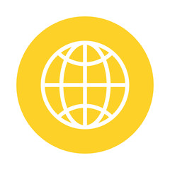 Sticker - sphere browser globe isolated icon