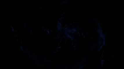 Wall Mural - explosion of electrically charged particles that collide. blue shock wave in space