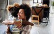 © NDABCREATIVITY - Portrait of a joyful mother and her daughter smiling and hugging