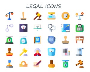 Wall Mural - legal icon set