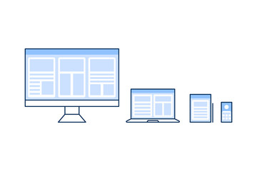 responsive webdesign gadgets flat style