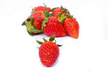 fresh strawberry isolated on white