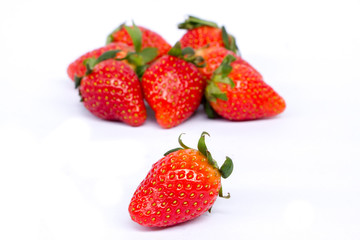 fresh strawberry isolated on white