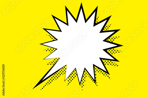 アメコミ 星型 マンガの吹き出し コメントバルーン テキストボックス 手描き ドットの影付き Illustration Of Text Box Stock Vector Adobe Stock