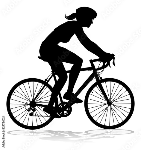 Bicyclist riding their bike...