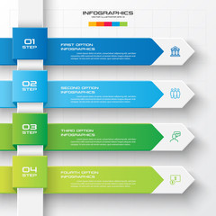 Wall Mural - 4 steps arrow infographic element,Business concept,Vector illustration.