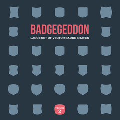 Set of vintage vector badge shapes, vol. 2