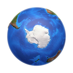 Canvas Print - antarctica from space, with high bump effect