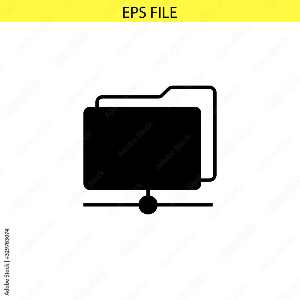 Network folder icon. EPS vector file Stock Vector | Adobe Stock