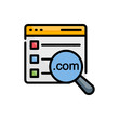 © Design Circle  - Domain icon Vector illustration Outline Filled Design and Development style icon