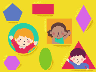 Poster - Kids Basic Shapes Illustration