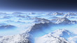 Frozen planet. Alien landscape