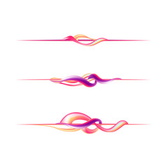 Page dividers of abstract wavy shapes