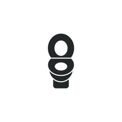 Aufkleber - Apartment toilet Icon vector sign isolated for graphic and web design. toilet cleaning symbol template color editable on white background