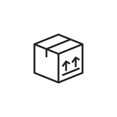 Leinwandbilder - box Icon vector sign isolated for graphic and web design. box symbol template color editable on white background