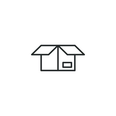 Leinwandbilder - box Icon vector sign isolated for graphic and web design. box symbol template color editable on white background