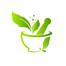 Herbal Medicine Icon Vector Illustration Design Template