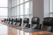 Empty Boardroom Chairs