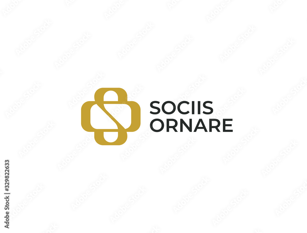 SO or OS. Monogram of Two letters S&O or O&S. Luxury, simple, minimal and elegant SO, OS logo design. Vector illustration template. - obrazy, fototapety, plakaty 