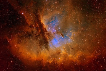 Wall Mural - beautiful space, colored, with stars and nebulae. elements of this image were furnished by nasa.