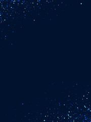 Wall Mural - Blue Falling Digital Confetti Illustration. 