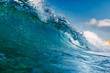Ocean ideal wave in ocean. Breaking blue wave