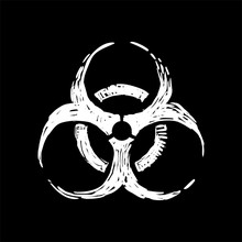 Biohazard Vector Icon, Biological Danger Avertissement Symbol