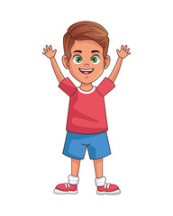 Sticker - happy little boy avatar character