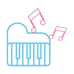 Sticker - piano instrument musical isolated icon