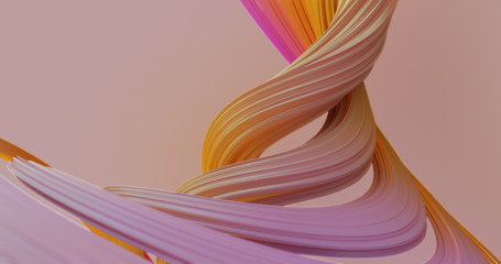 Wall Mural - abstract colorful orange and pink pastel swirl, natural curve art background. curved and wavy patter