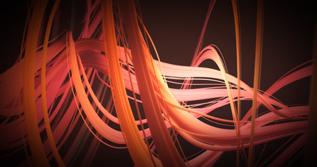 Wall Mural - abstract colorful orange and red pastel swirl, natural curve art background. curved and wavy pattern