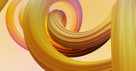 Wall Mural - abstract colorful orange and pink pastel swirl art background. curved and wavy pattern with candy te