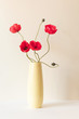 Mohnblumen Strauß in Vase Kunstblume