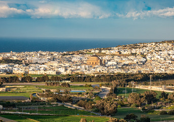 Amazing view over Mosta and Valletta from Mdina - travel photography