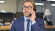 © stockbakers - Businessman Talking on Phone in Office