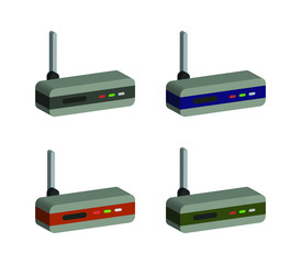 Wall Mural - router icons