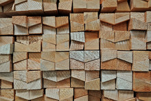 Timber Cut And Stacked