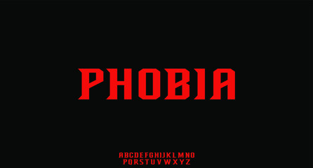 Canvas Print - phobia, modern display font vector typeset