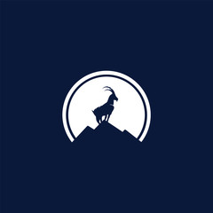 Wall Mural - vector logo with modern, unique and clean goat concepts