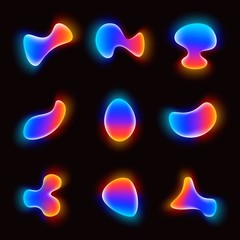 Canvas Print - creative vector illustration of modern fluid organic colorful gradient shapes