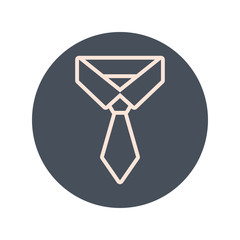 Sticker - clothing necktie block and line icon