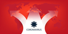 Coronavirus Spreading All Around The World - Vector Design Concept With World Map