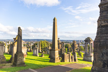Historic Glasgow Cemetery - Necropolis. Glasgow, Scotland, UK
