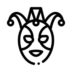 Canvas Print - Festival Mask Icon Vector. Outline Festival Mask Sign. Isolated Contour Symbol Illustration