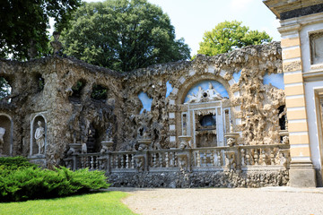 lainate (mi), italy - june 16, 2018: villa litta borromeo visconti ninfeo, lainate, milan, lombardy,