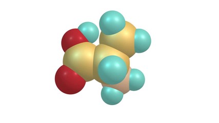 Poster - Alanine molecule rotating video full HD