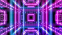 Disco Club Space Illumination Neon Light Room Floor Wall 3D Illustration Abstract Background